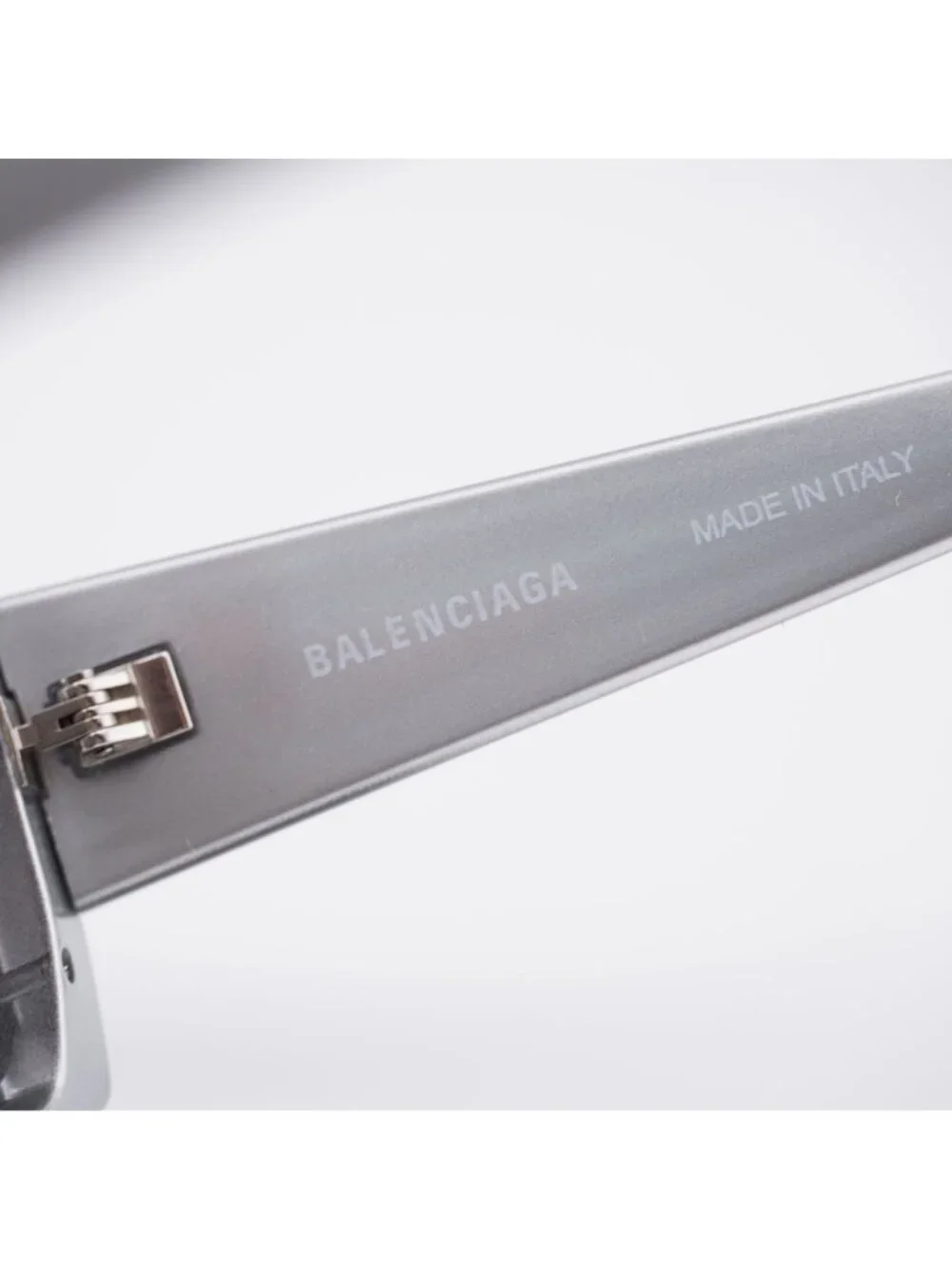 Balenciaga BB0081S 002 Sunglasses Silver Square Frame, Silver Lenses